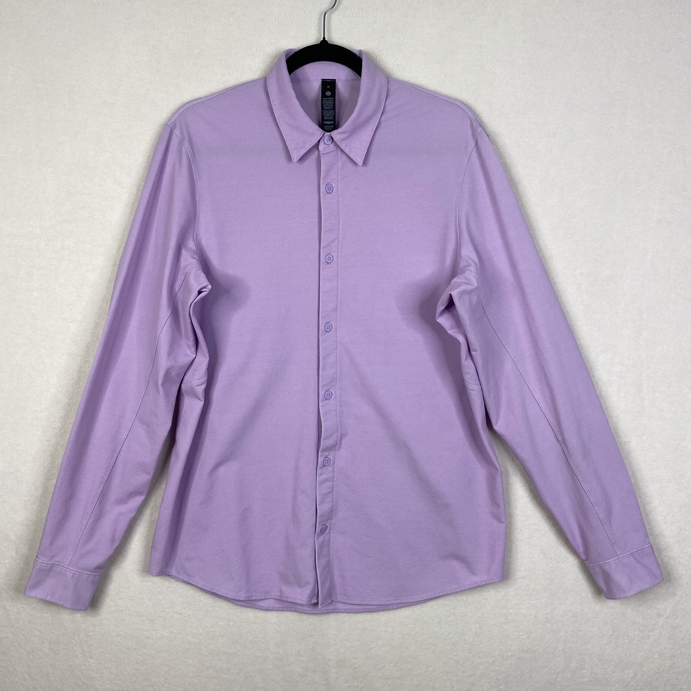 Lululemon Shirt Mens Size Medium Purple Commission Long Sleeve